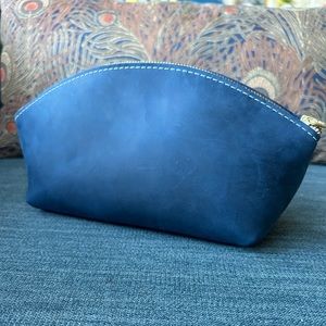 Portland Leather Total Eclipse makeup bag